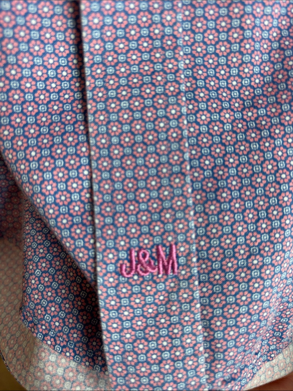 Johnston & Murphy Lavender Micro-Pattern Dress Shirt with Contrast Trim - Picture 3 of 5